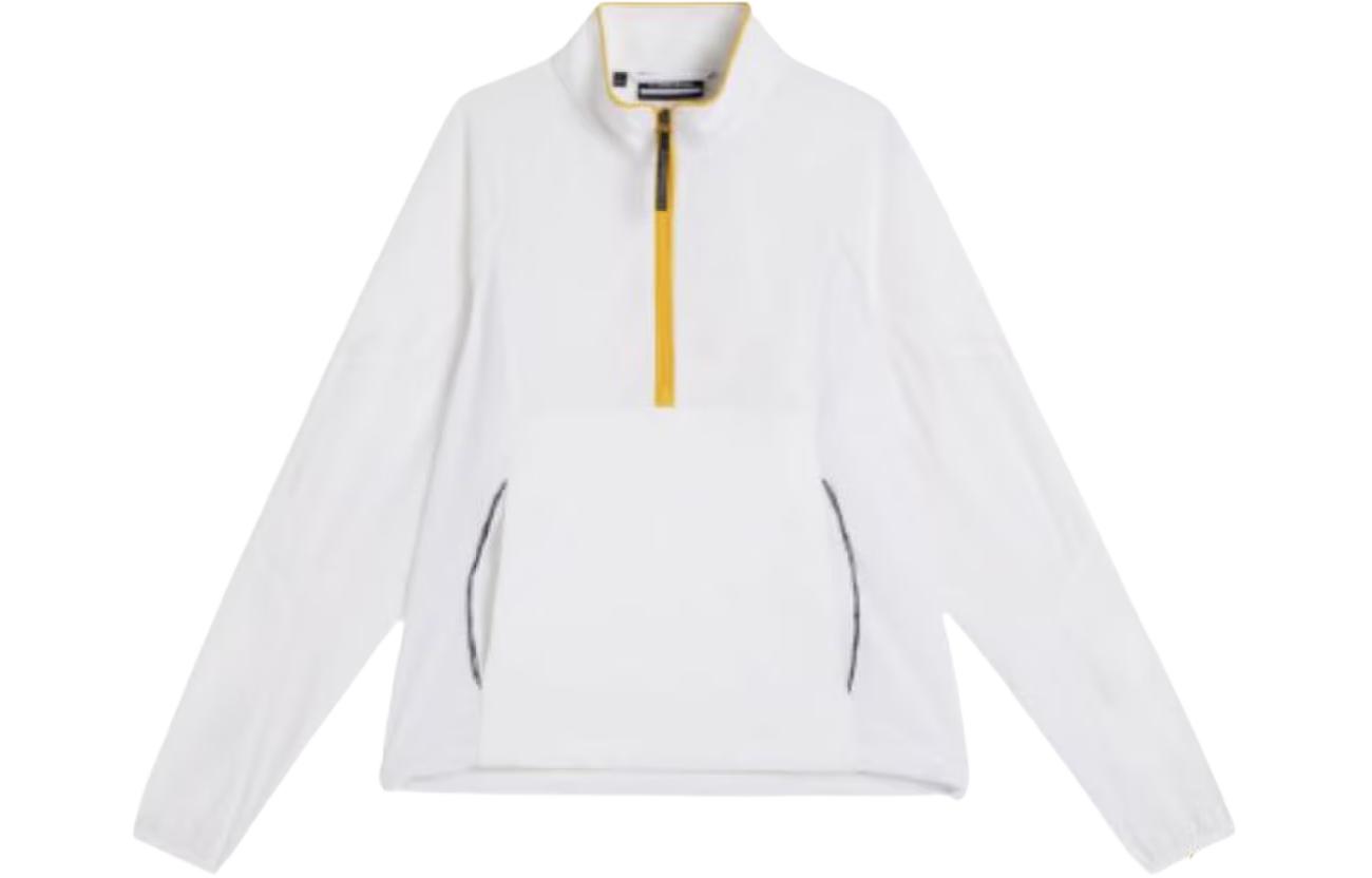 J.Lindeberg Colorblock Half-Zip Long Sleeve Jacket White () AMOW08499-0000