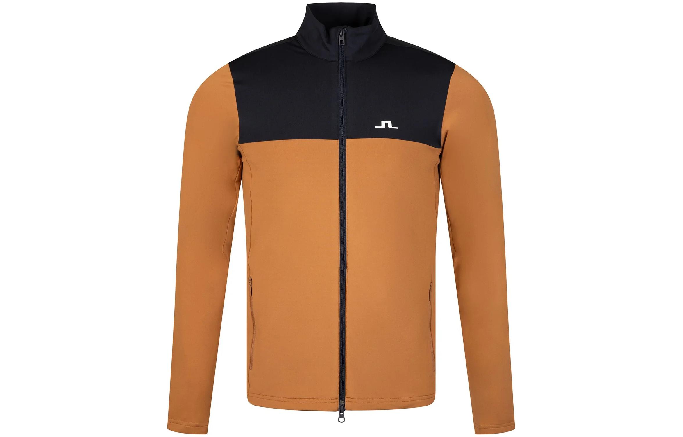 J.Lindeberg Colorblock Logo Printed Jacket in Brown. AMJS09082-E144