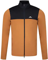 J.Lindeberg Colorblock Logo Printed Jacket in Brown. AMJS09082-E144 J.Lindeberg Colorblock Logo Printed Jacket in Brown. AMJS09082-E144