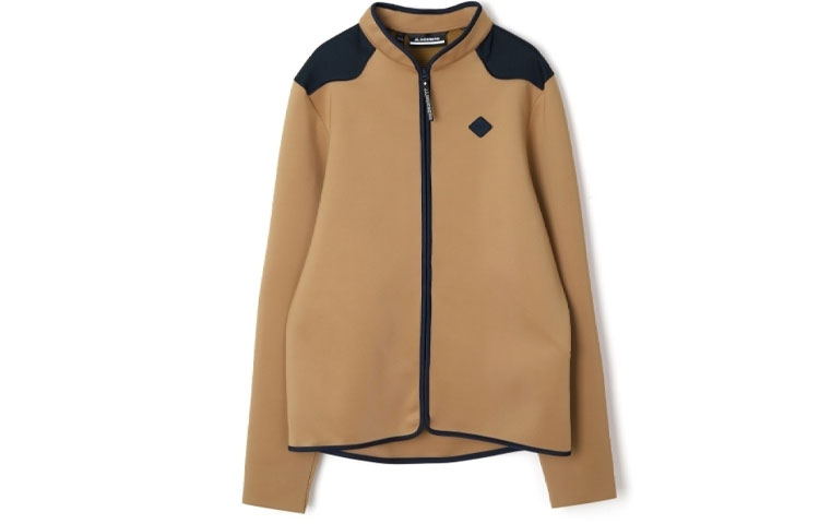 J.Lindeberg Colorblock Zip-Up Jacket Brown Long Sleeve AMJS09123-E144