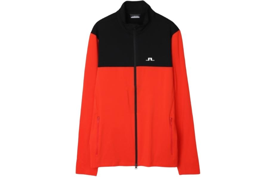 J.Lindeberg Colorblock Zip-Up Jacket Red - Long Sleeve Outerwear AMJS09082-G135