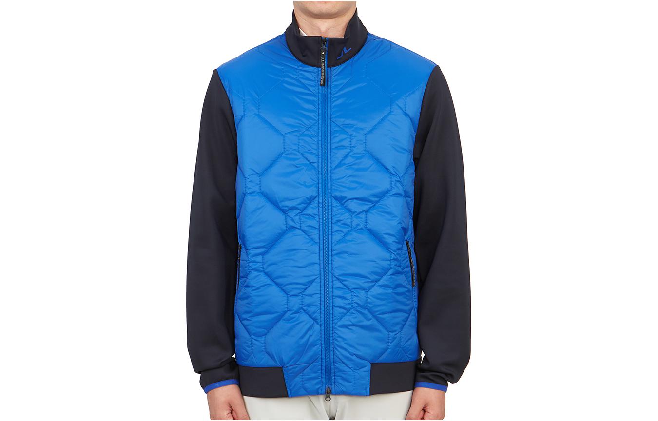 J.Lindeberg Colorblock Zip-Up Stand Collar Jacket Blue AMOW09261-O357
