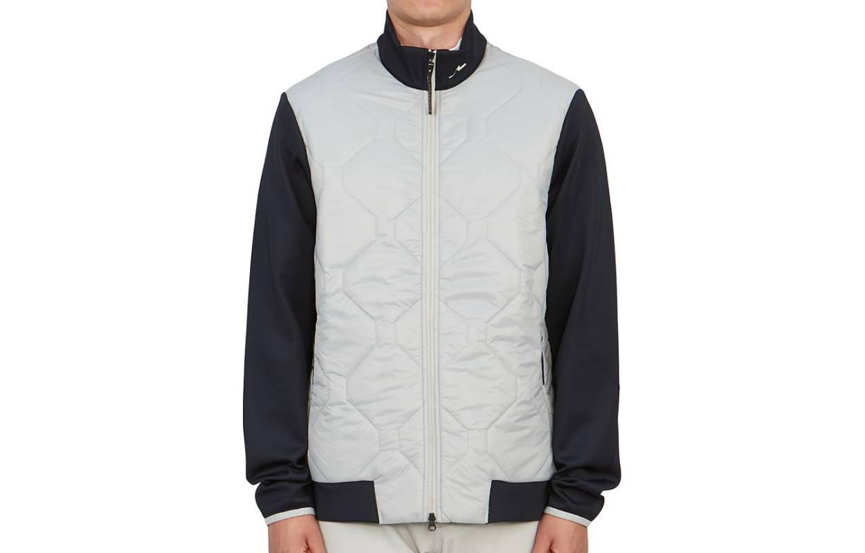 J.Lindeberg Colorblock Zip-Up Stand Collar Jacket Grey - Long Sleeve AMOW09261-U232