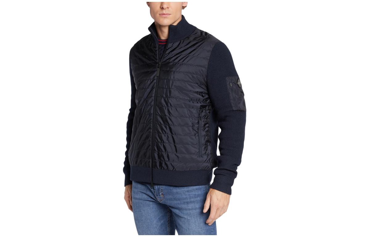J.Lindeberg FW23 Solid Zip-Up Stand Collar Jacket Men’s Blue FMKW06539-6855