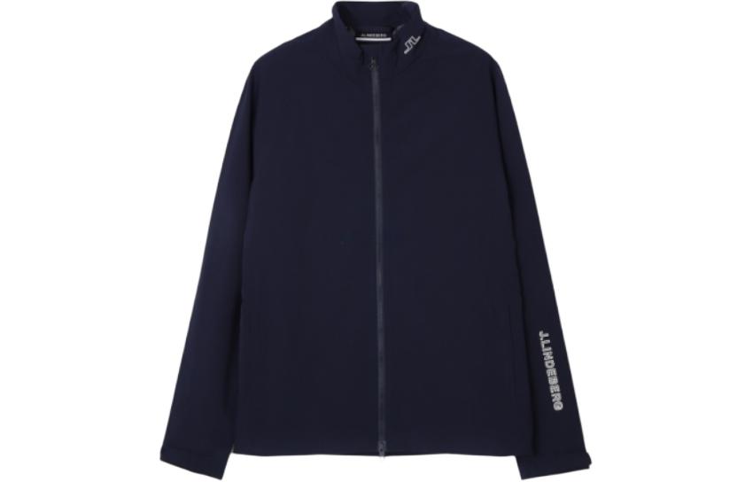 J.Lindeberg Geometric Letter High-Neck Zipper Jacket Men’s Blue GWOW09195-6855