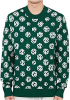J.Lindeberg Geometric Print Crewneck Pullover Sweatshirt Green AMKW08143-M488 J.Lindeberg Geometric Print Crewneck Pullover Sweatshirt Green AMKW08143-M488