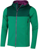 J.Lindeberg Green Multi-Color Patchwork Zip-Up Hooded Jacket with Pockets AMJS06993-M376 J.Lindeberg Green Multi-Color Patchwork Zip-Up Hooded Jacket with Pockets AMJS06993-M376