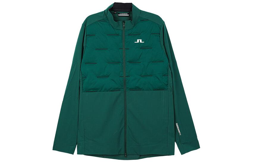 J.Lindeberg Green Stand Collar Logo Zip Long-Sleeve Jacket GMOW04754-M362