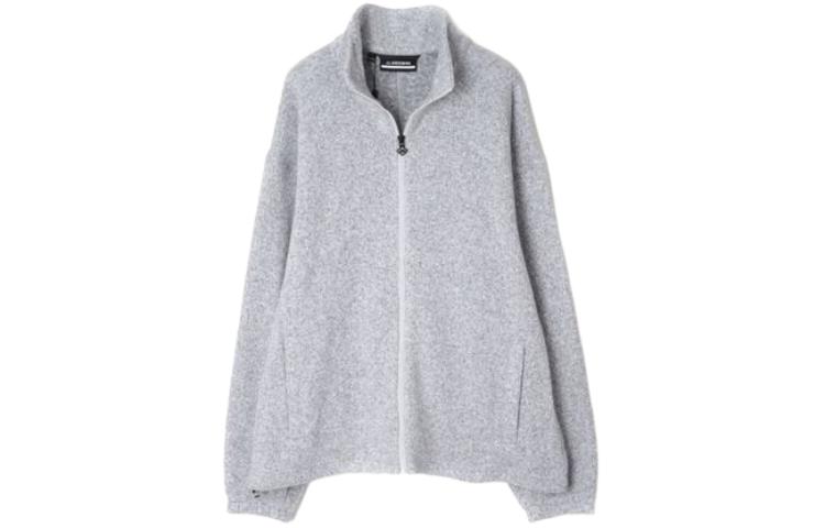 J.Lindeberg Grey Long Sleeve Zip-Up Mid-Length Jacket Solid Color AMJS09022-U199