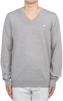 J.Lindeberg 灰色V領刺繡長袖運動衫 GMKW093279363 Buy J.Lindeberg 灰色V領刺繡長袖運動衫 GMKW093279363