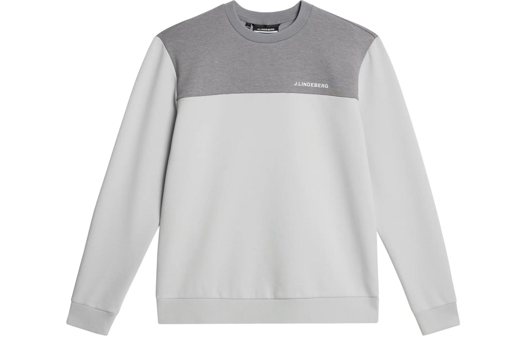 J.Lindeberg Jeff Crew Neck Logo Print Colorblock Sweatshirt Men AMJS09078-U199