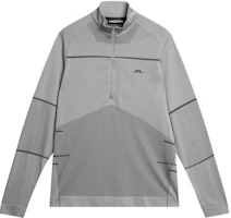 J.Lindeberg Jimmy Seamless Half-Zip Logo Jacket Men’s Gray Long Sleeve Mid Layer AMJS09802-U199 J.Lindeberg Jimmy Seamless Half-Zip Logo Jacket Men’s Gray Long Sleeve Mid Layer AMJS09802-U199