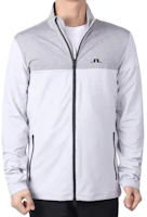 J.Lindeberg Light Grey Zip-Up Jacket with Logo Print AMJS09082-U199 J.Lindeberg Light Grey Zip-Up Jacket with Logo Print AMJS09082-U199