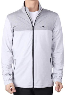J.Lindeberg Jaket Zip-Up Abu Muda dengan Cetak Logo AMJS09082-U199 Buy J.Lindeberg Jaket Zip-Up Abu Muda dengan Cetak Logo AMJS09082-U199