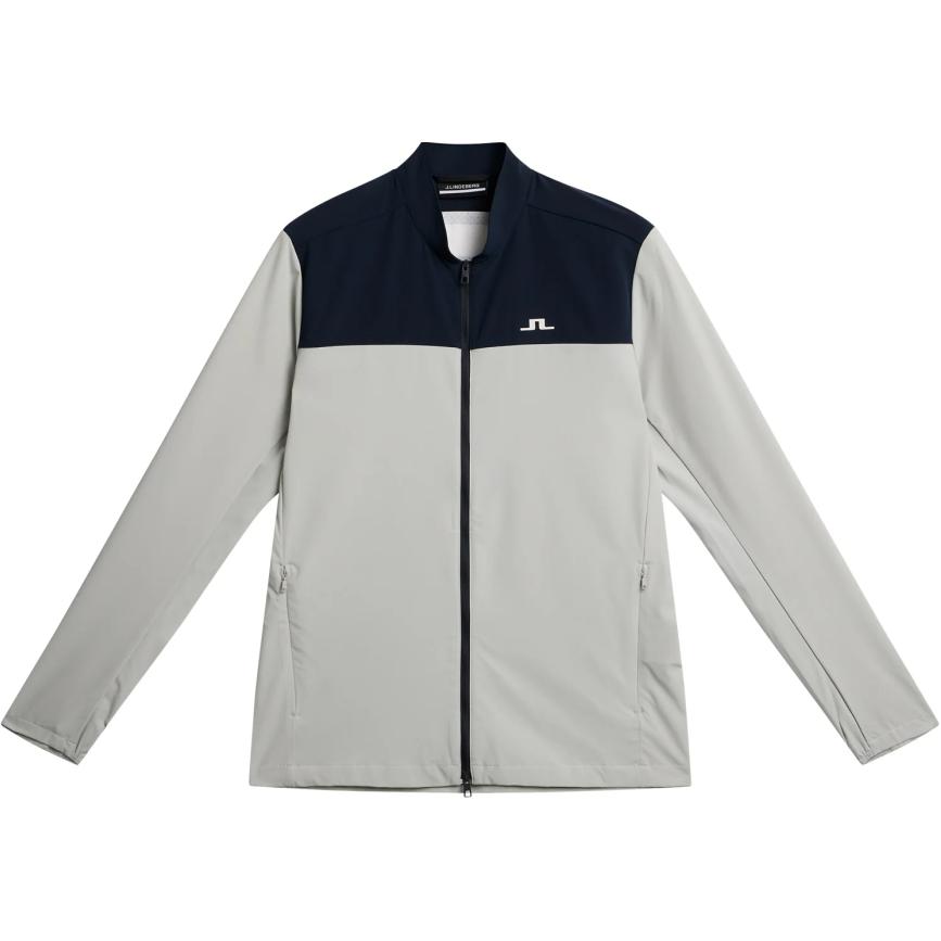 J.Lindeberg Logo Patch Stand Collar Zip Jacket Light Grey. GMOW09458-U199