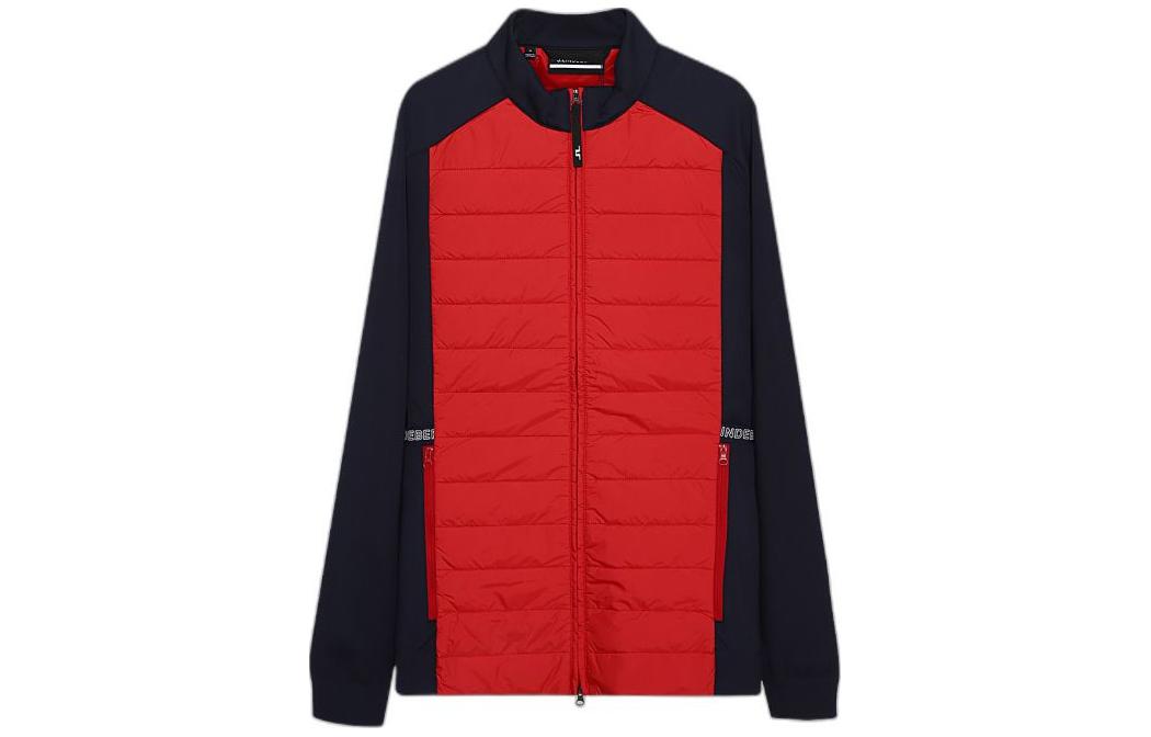 J.Lindeberg Logo Zip-Up High Collar Colorblock Jacket - Long Sleeve. AMOW08165G131
