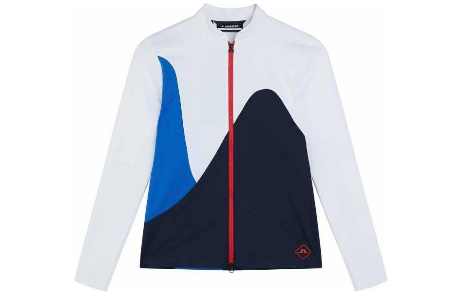J.Lindeberg Loose Fit Logo Print Embroidered Zip-Up Jacket - Multicolor AWJS07871-6855