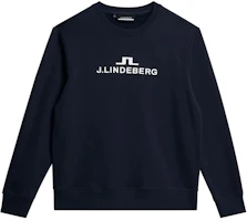 J.Lindeberg Navy Blue Logo Print Crewneck Pullover Sweatshirt AMJS08922-6855 J.Lindeberg Navy Blue Logo Print Crewneck Pullover Sweatshirt AMJS08922-6855