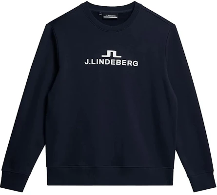 J.Lindeberg Navy Blue Logo Print Crewneck Pullover Sweatshirt AMJS08922-6855 Buy J.Lindeberg Navy Blue Logo Print Crewneck Pullover Sweatshirt AMJS08922-6855