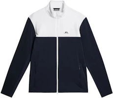 J.Lindeberg Navy Blue Patchwork Logo Stand Collar Long Sleeve Jacket AMJS09082-6855 J.Lindeberg Navy Blue Patchwork Logo Stand Collar Long Sleeve Jacket AMJS09082-6855