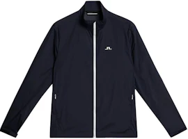J.Lindeberg Navy Blue Solid Stand-Collar Logo Long-Sleeve Jacket GMOW09450-6855 J.Lindeberg Navy Blue Solid Stand-Collar Logo Long-Sleeve Jacket GMOW09450-6855