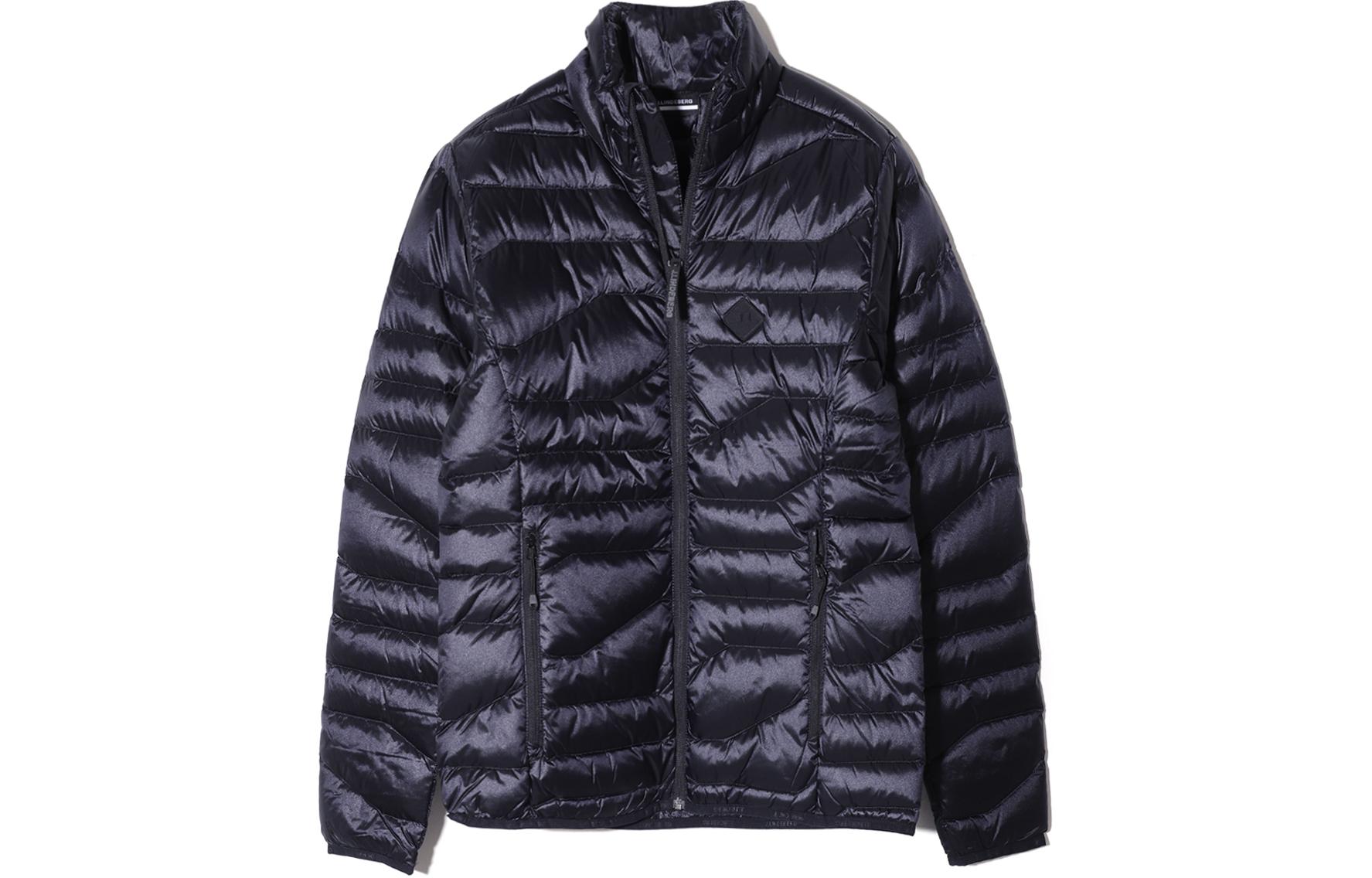 J.Lindeberg Navy Blue Solid Zip-Up Long Sleeve Jacket AWOW09096-9999