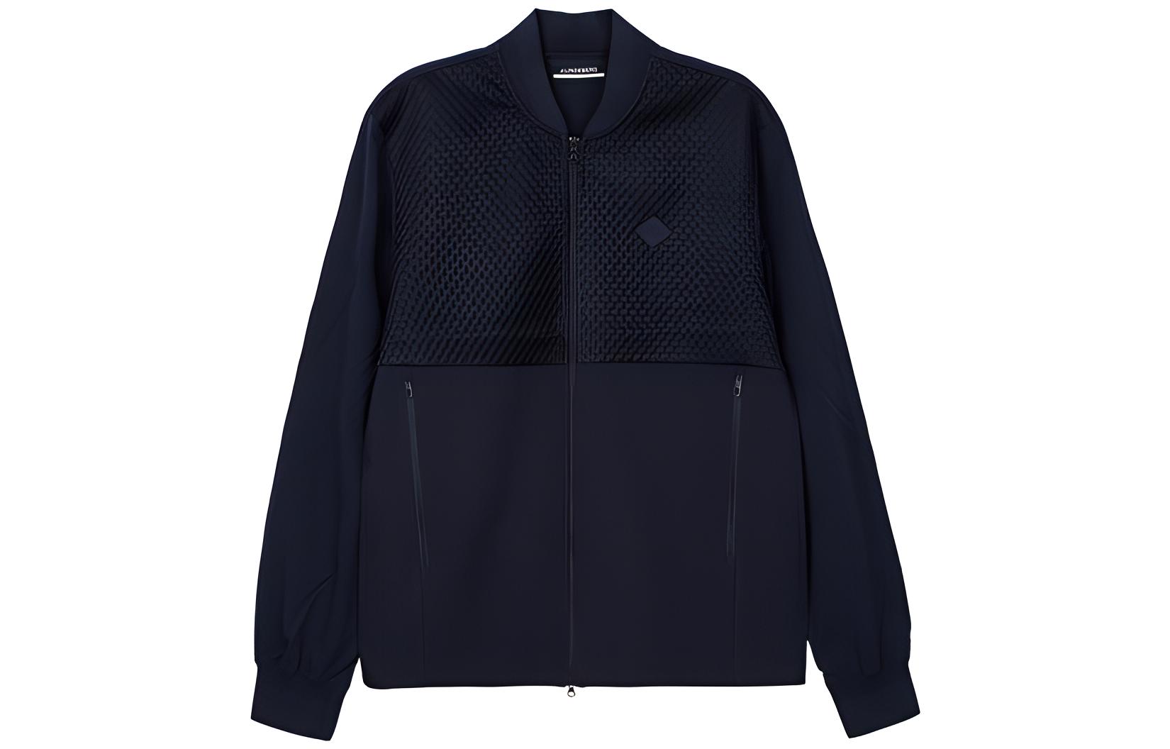J.Lindeberg Navy Patch Logo Print Long-Sleeve Jacket GMOW06817-6855