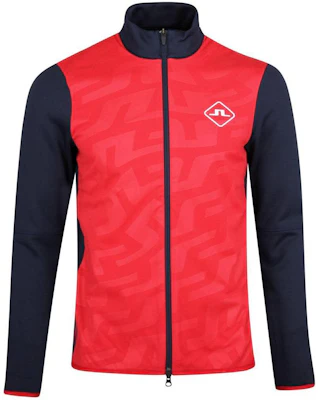 J.Lindeberg Jaket Merah Slim-Fit Logo Print dengan Resleting dan Kerah Tinggi AMJS06958-G131 Buy J.Lindeberg Jaket Merah Slim-Fit Logo Print dengan Resleting dan Kerah Tinggi AMJS06958-G131