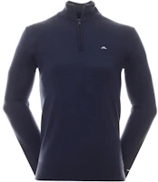 J.Lindeberg Slim-Fit Blue Quarter-Zip Pullover with Pattern Print. GMKW09326-O341 J.Lindeberg Slim-Fit Blue Quarter-Zip Pullover with Pattern Print. GMKW09326-O341
