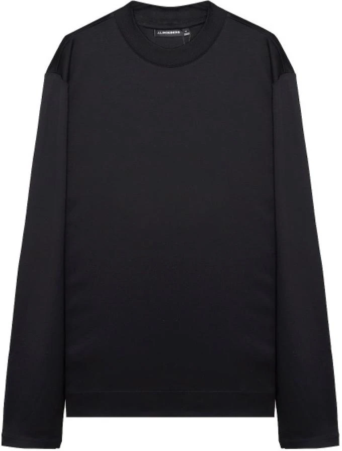 j-lindeberg-solid-color-crewneck-pullover-sweatshirt-black-fmjt-06552-9999