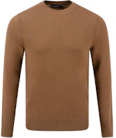 J.Lindeberg Solid Color Crewneck Sweatshirt CAMEL FMKW07359-E144 J.Lindeberg Solid Color Crewneck Sweatshirt CAMEL FMKW07359-E144