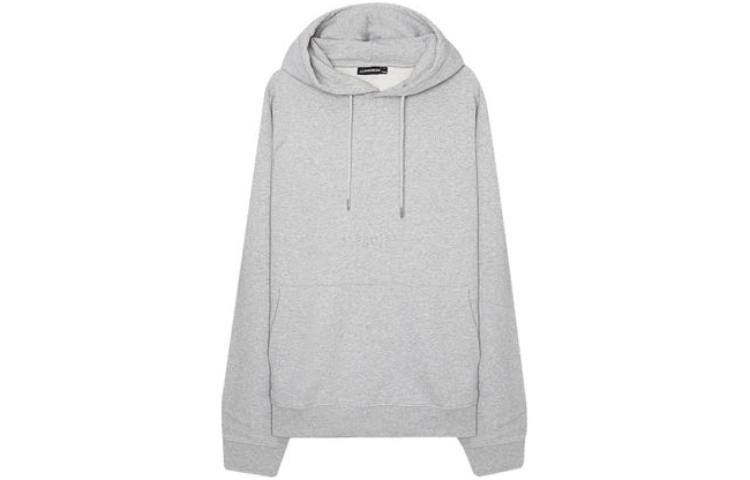 J.Lindeberg Solid Color Gray Hoodie - Fitted Long Sleeve FMJS07783-U199