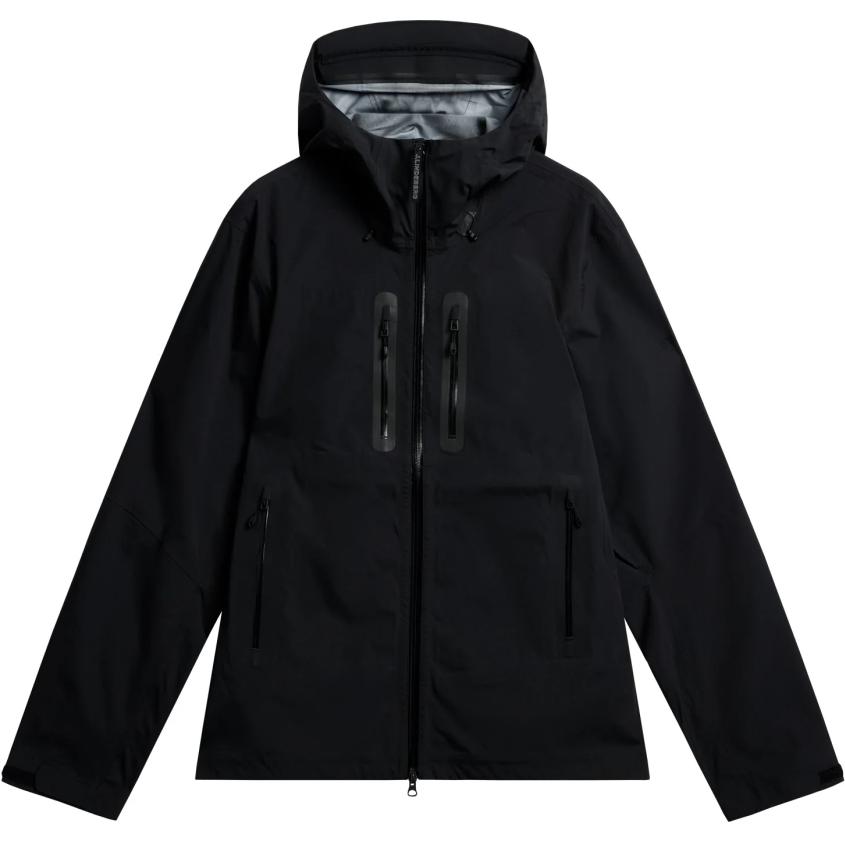 J.Lindeberg Solid Color Loose Fit Hoodie Jacket Black AMOW11555-9999