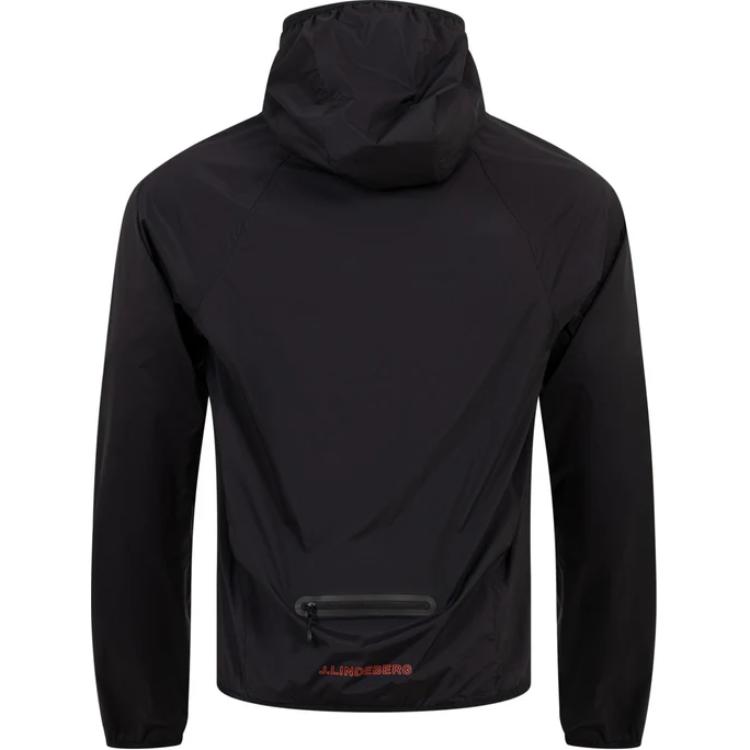 J.Lindeberg Solid Color Loose Fit Zip Hoodie Jacket BLACK AMOW09490-9999