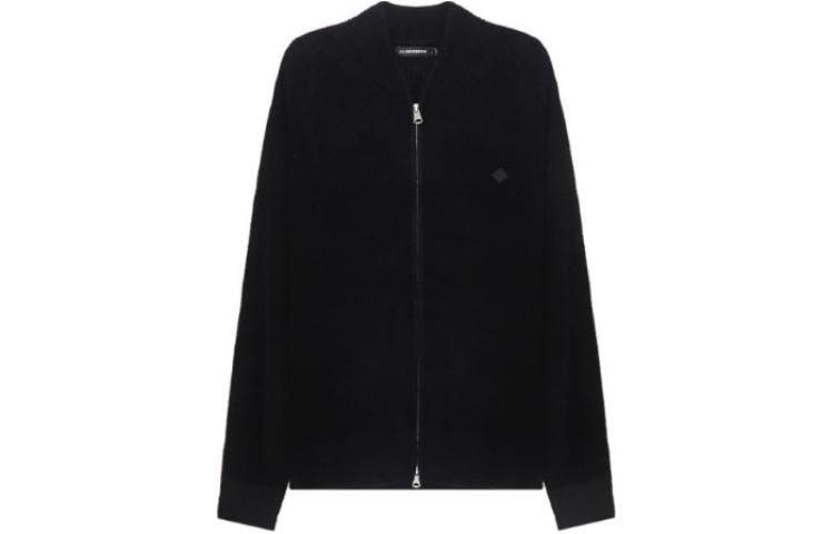 J.Lindeberg Solid Color Zip-Up Collarless Jacket BLACK FMKW07367-9999