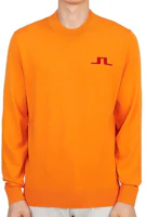 J.Lindeberg Solid Crewneck Slim Fit Long Sleeve Sweatshirt Orange AMKW08142-I068 J.Lindeberg Solid Crewneck Slim Fit Long Sleeve Sweatshirt Orange AMKW08142-I068