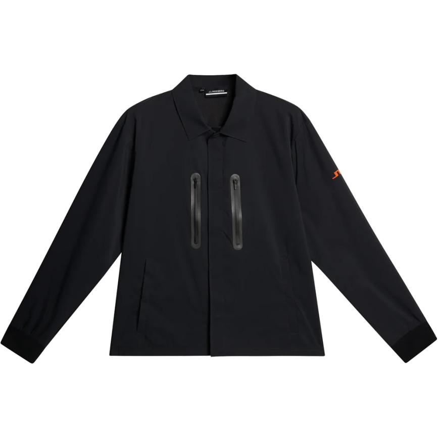 J.Lindeberg Solid Zip-Up Collar Long Sleeve Jacket Men’s BLACK AMST09684-9999