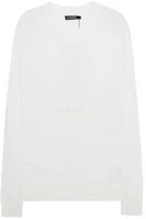 J.Lindeberg White Crewneck Pullover Sweatshirt with Vertical Hem. FMKW07359-A003 J.Lindeberg White Crewneck Pullover Sweatshirt with Vertical Hem. FMKW07359-A003