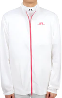 J.Lindeberg White Solid Stand Collar Zip Logo Long Sleeve Jacket GMOW05618-0000 J.Lindeberg White Solid Stand Collar Zip Logo Long Sleeve Jacket GMOW05618-0000
