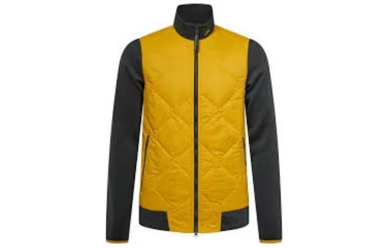 J.Lindeberg Yellow Slim-Fit Zip-Up Jacket with Stand Collar for Men AMOW07063-K099