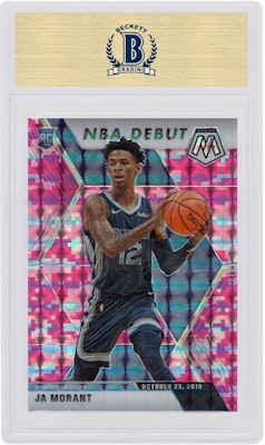 Ja Morant 2019 Panini Mosaic NBA Debut Rookie Camo Pink #274 Order Ja Morant 2019 Panini Mosaic NBA Debut Rookie Camo Pink #274