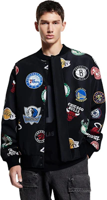 Jack & Jones x NBA 球隊Logo棒球轟炸機夾克 男女款休閒冬季外套 221321070 Buy Jack & Jones x NBA 球隊Logo棒球轟炸機夾克 男女款休閒冬季外套 221321070