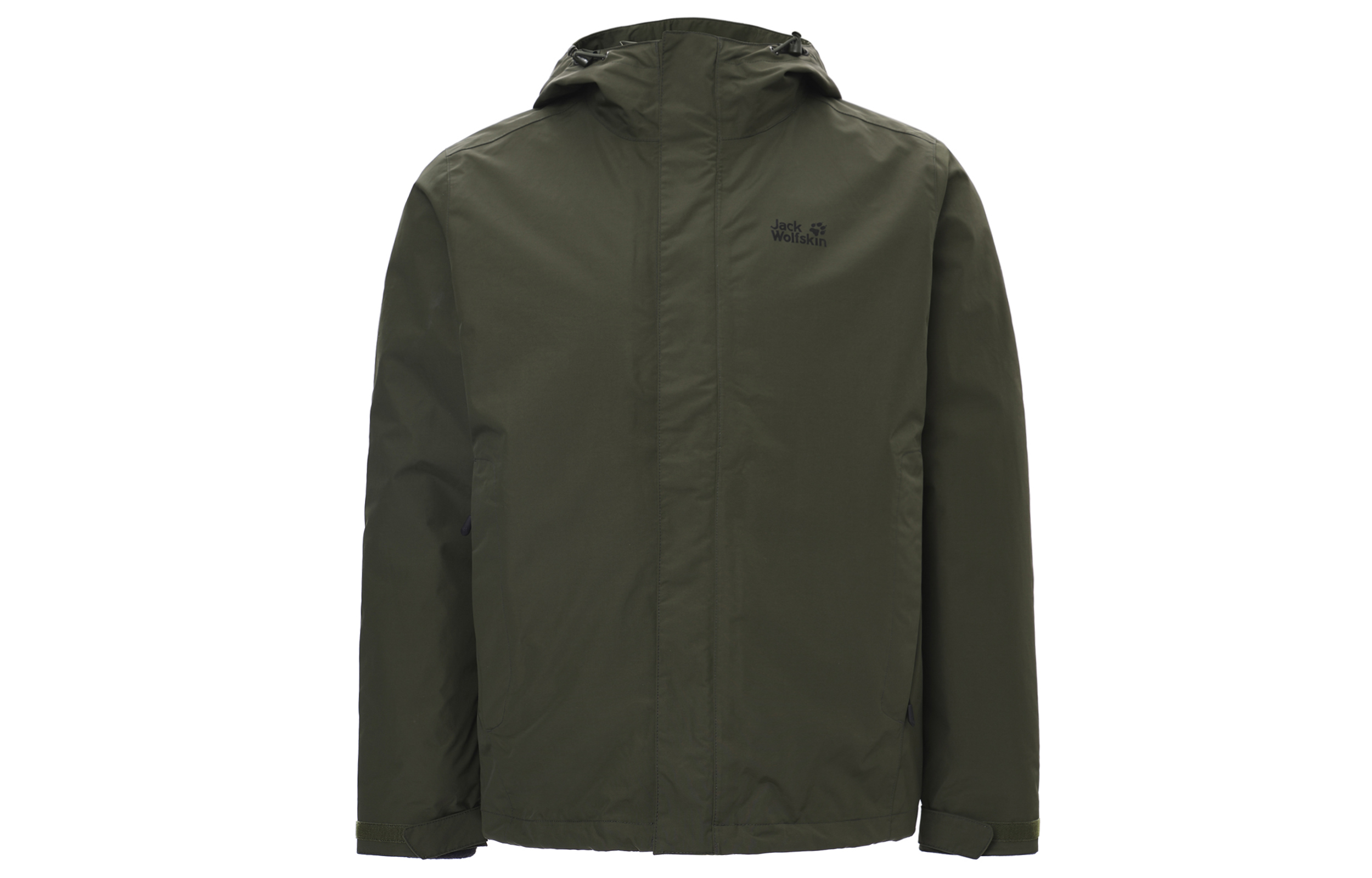 Jack Wolfskin 3-in-1 Waterproof Hooded Outdoor Jacket Dark Moss Green 5012774-5100 圖 2