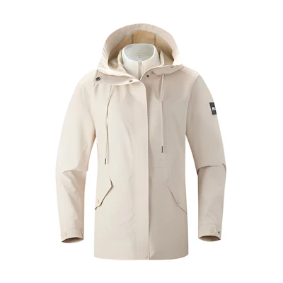 Jack Wolfskin 3-in-1 Waterproof Windproof Outdoor Jacket Black 5120411