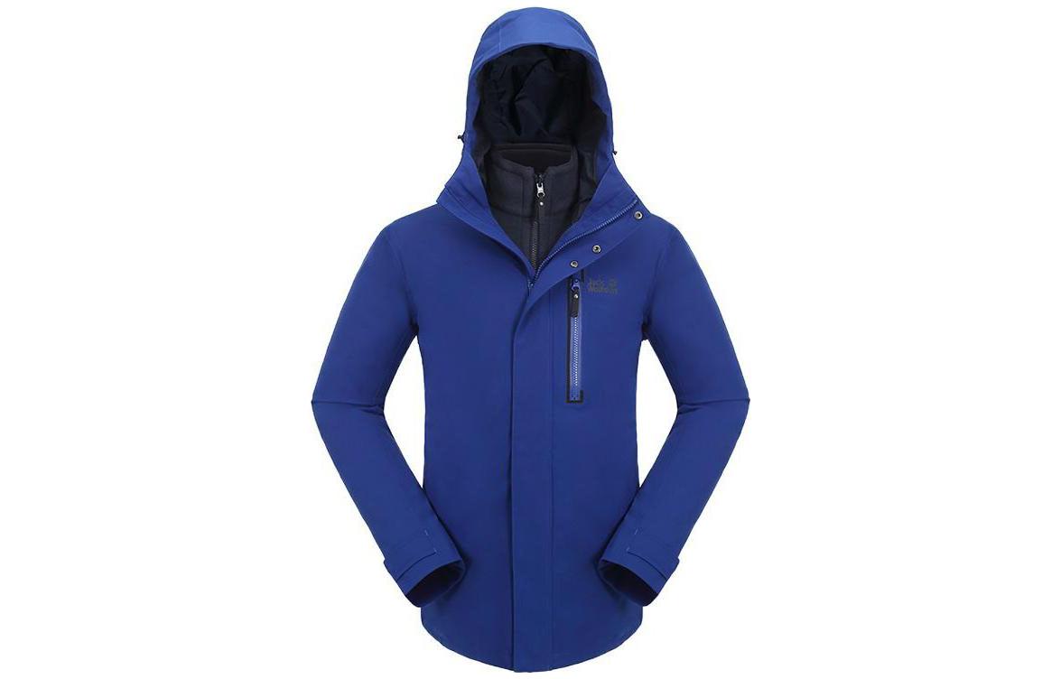 Jack Wolfskin 3-in-1 Waterproof Windproof Outdoor Jacket Blue Sapphire 5118272