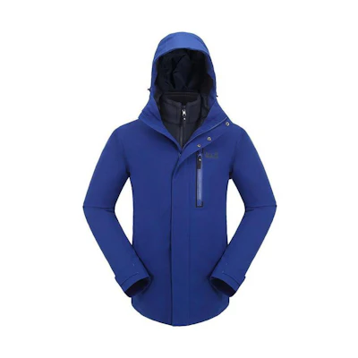 Jack Wolfskin 3-in-1 Waterproof Windproof Outdoor Jacket Blue Sapphire 5118272