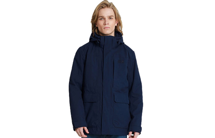 Jack Wolfskin 3-in-1 Waterproof Windproof Outdoor Jacket Blue 5118292