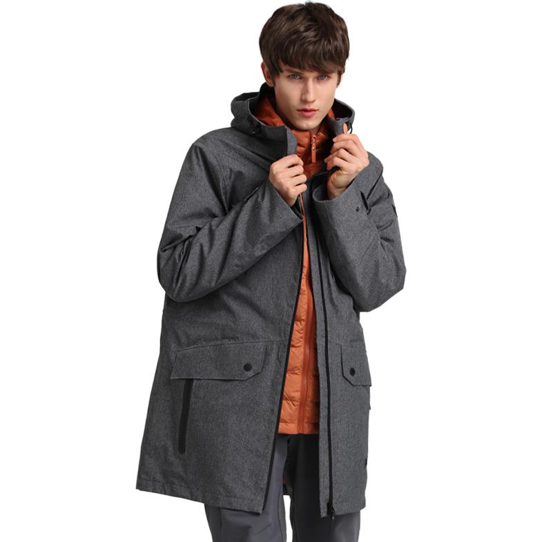 Jack Wolfskin  3-in-1 Zipper Hooded Mid-Length Coat Black Gray. 5120211 圖 4