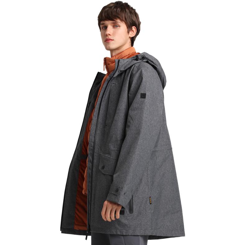 Jack Wolfskin  3-in-1 Zipper Hooded Mid-Length Coat Black Gray. 5120211 圖 6