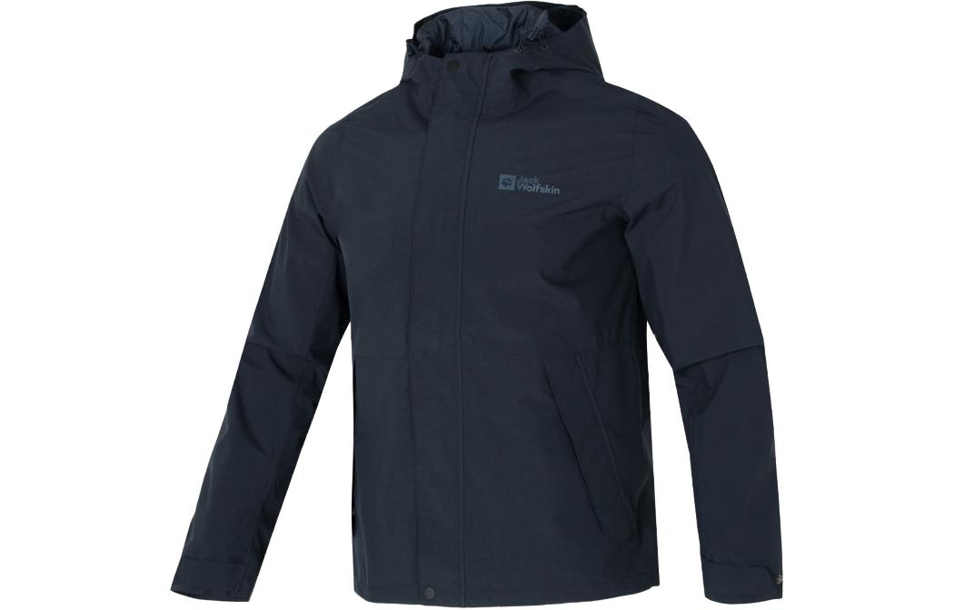 Jack Wolfskin  Blue Hooded Waterproof Windproof Breathable Jacket 5124051-1010